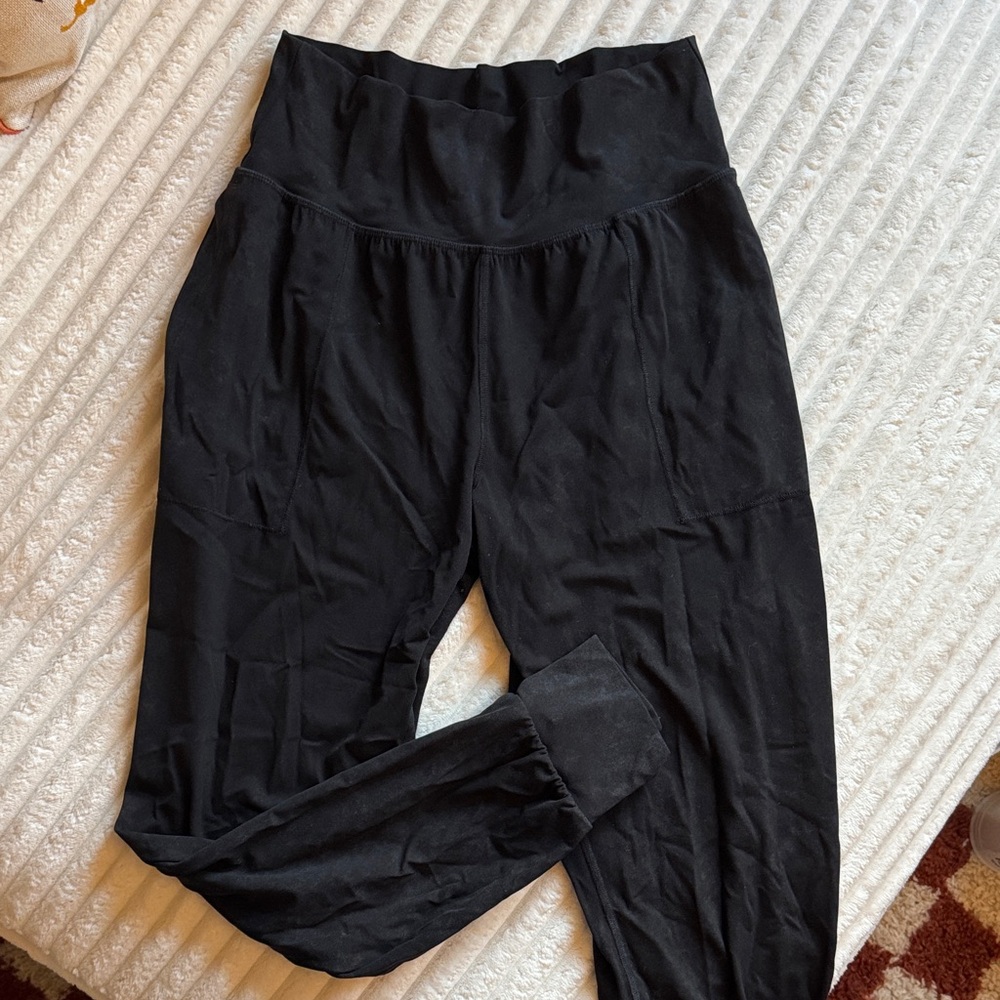 Athleta Black High-Waisted Joggers
